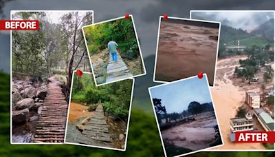 Wayanad landslides: Videos showing famous wooden bridge, landscape before and after go viral
