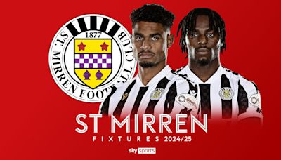 St Mirren: Scottish Premiership 2024/25 fixtures and schedule