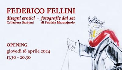 MOSTRA - "Federico Fellini: disegni erotici e fotografie dal set", da giovedì 18 aprile Al Blu di Prussia