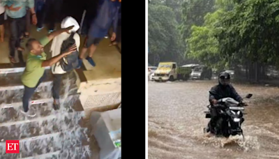 Why Delhi NCR is hit by 'cloud burst' type rains? Residents capture ‘swimming pools’, 'waterfalls' videos - The Economic Times