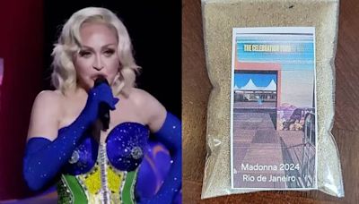 Areia do show de Madonna em Copacabana é colocada à venda; saiba o valor!