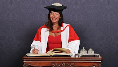 Davina McCall graduates in the same week as her eldest daughter Holly