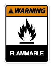 Warning Flammable Symbol Sign on white background 2315072 Vector Art at ...