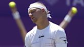 Spanish player dumped out of Wimbledon on a penalty when he smashed ball out of court in anger on match point