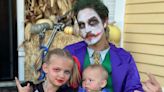 Jason Mewes Twins with Son Lucien, 8 Months, in Matching Joker Costumes for Halloween