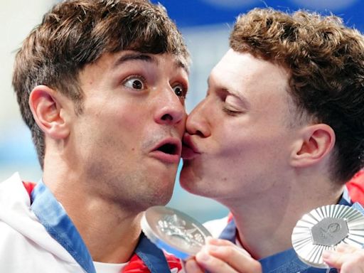 Tom Daley proudly gives new Olympics diving partner Noah Williams X-rated gift