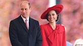 Princess Kate Middleton Pops in Vibrant Red Gianvito Rossi Pumps With Prince William for Korea State Visit