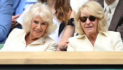 Queen Camilla is all smiles at Wimbledon with her little sister