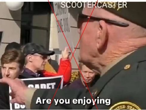 Video shows US veteran threatening anti-Trump protesters, not pro-Palestinian demonstrators