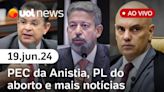 UOL News 2ª Edição: Moraes censura reportagens sobre Lira, Lula x Campos Neto, PL do aborto 19/06/24