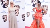 Gold dresses and splashes of colour lead best outfits at Bafta TV awards