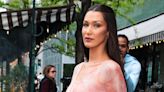 Bella Hadid Wears Vintage Roberto Cavalli Corset Dress to New York City Event