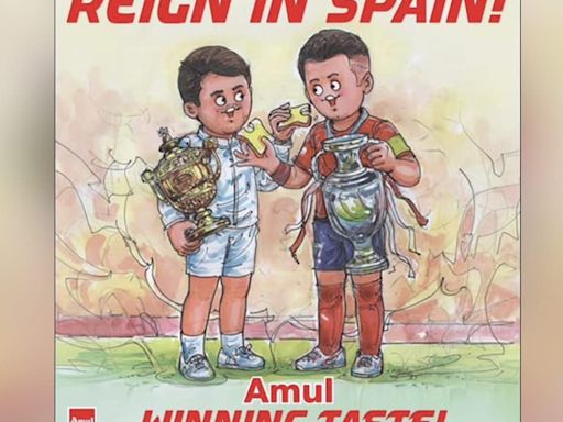 "Reign In Spain": Amul Celebrates Spain's Double Win At Euro 2024 With A Topical