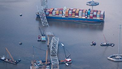 Stranded ships exit Baltimore port via temporary channel