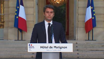 Législatives : Gabriel Attal annonce qu'il remettra sa démission "demain matin" à Emmanuel Macron