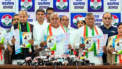 Haryana poll manifesto: Congress promises ₹2,000 for women, martyr status for farmers who died during protests