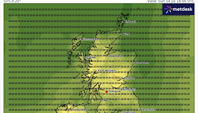 Scotland set for summer warmth as weekend heat map lights up to 22C in one area