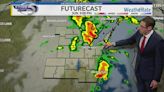 Next rain chance tomorrow, locally heavy at times