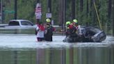 Houston flooding: Water rescues in the Cleveland, Huffman area