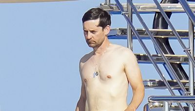 Tobey Maguire yachts around St-Tropez with a bikini-clad mystery woman