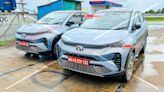 Tata Curvv EV Blue Colour Spied Undisguised Ahead Of Launch