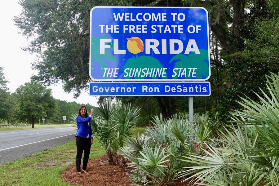 'Free State of Florida' welcome signs should come with fine print | Mark Woods