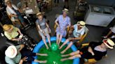 Belgian elderly care home beats the heat with paddling pool