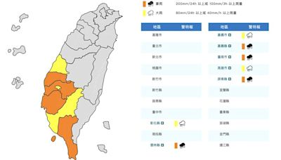 對流雨彈開炸！氣象署今晨發布豪、大雨特報 7縣市當心了