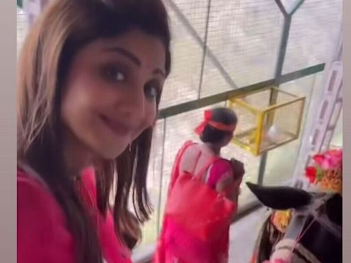 Shilpa Shetty, Shamita ride horses at Vaishno Devi; netizens react