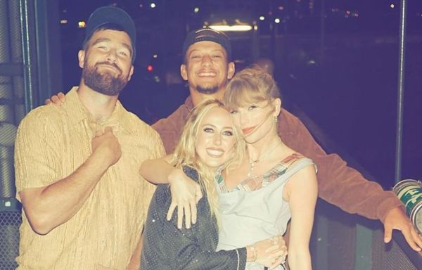Taylor Swift Tackles Double Date Night Style in a Cinderella Blue Drop-Waist Dress