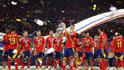 Spain beats England 2-1 to win a record-setting fourth European soccer championship