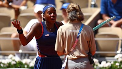 Coco Gauff loses an argument with the chair umpire and a match to Donna Vekic at the Paris Olympics