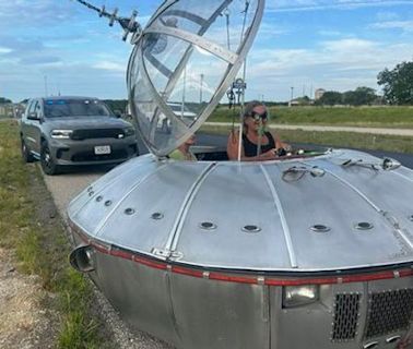 Officers say traffic stop was 'out of this world' after pulling over UFO-style car