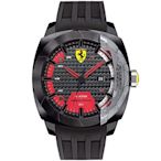 Scuderia Ferrari 法拉利 紅色超跑紅銀計時橡膠腕表-46mm/FA0830203