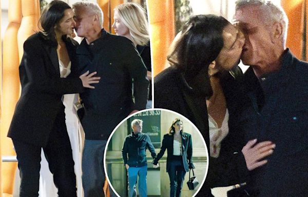 Sean Penn, 64, passionately kisses young actress Valeria Nicov in the streets of Spain