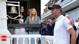 James Anderson's daughters ring bell at Lord's in his farewell match. Watch | Cricket News - Times of India