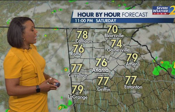 Saturday Weather: Scattered storms expected in parts of the Atlanta metro