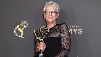 Jamie Lee Curtis wins first Emmy, jokes about selling 'yogurt that makes you s---'