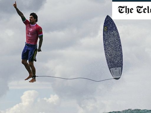 Gabriel Medina produces image of the Olympics so far with ‘Jesus-like’ surfing picture