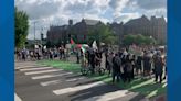 Pro-Palestinian protest underway Friday evening near Forest Park