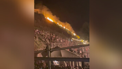 Small wildfire breaks out at WA's Gorge Amphitheatre during concert