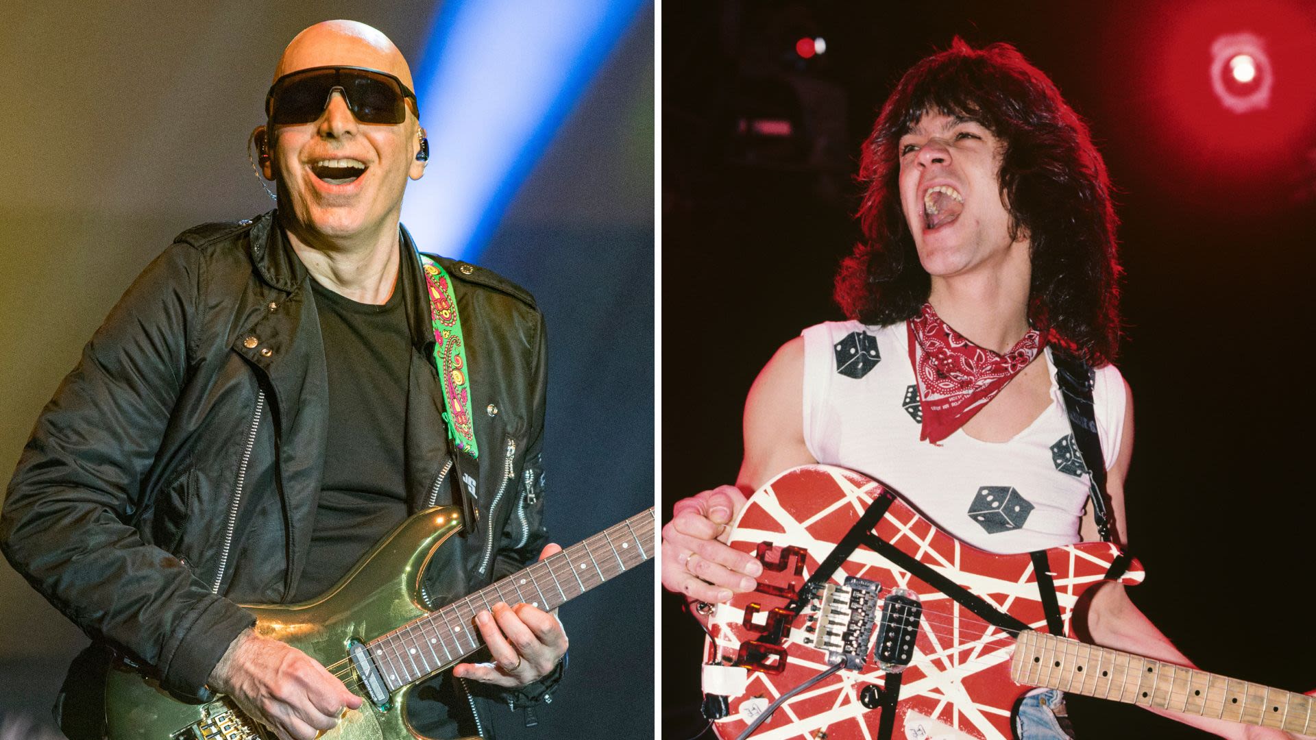 Joe Satriani has seemingly switched out his Ibanez guitars to play Van Halen material on the Best of All Worlds Tour