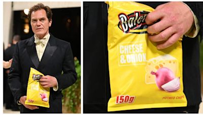 Actor Michael Shannon's Met Gala accessory was a Balenciaga 'potato chips' bag. It costs...