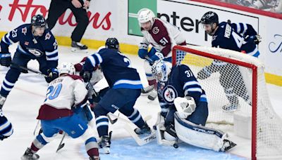 Rantanen scores twice to lead Avalanche past Jets 6-3 and into the second round of the playoffs