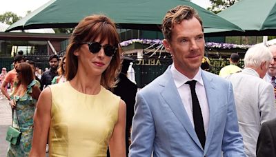 Benedict Cumberbatch and wife Sophie Hunter attend Wimbledon final