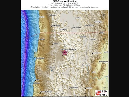 智利北部地震規模7.3