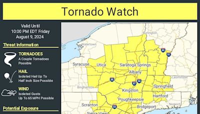 Tornado Watch Now Issued In Bergen County As Debby Creeps In