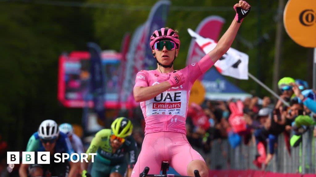 Giro d'Italia: Tadej Pogacar extends lead with stage eight victory