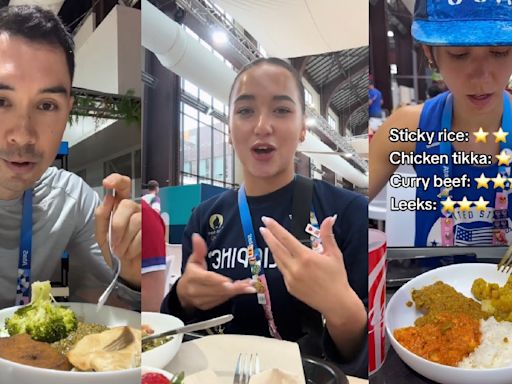 Athletes review their food at the Paris Olympics