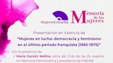 Mujeres en lucha llega a València: democracia y feminismo en el último periodo franquista